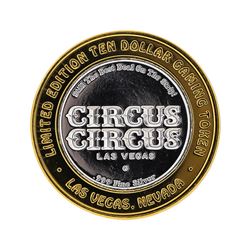 .999 Silver Circus Circus Hotel & Casino $10 Gaming Token Limited Edition