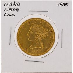 1855 $10 Liberty Head Eagle Gold Coin