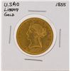 Image 1 : 1855 $10 Liberty Head Eagle Gold Coin