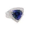 Image 1 : 14KT White Gold GIA 8.97ct Tanzanite and Diamond Ring