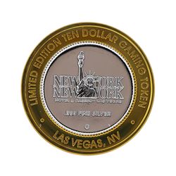 .999 Silver New York-New York Las Vegas $10 Casino Gaming Token Limited Edition