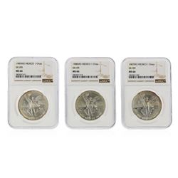 1987-1989 Mexico Libertads Silver Coins NGC MS66