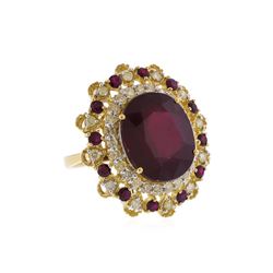 14KT Yellow Gold 20.56ctw Ruby and Diamond Ring