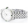 Image 9 : Mens Rolex Stainless Steel Diamond and Emerald Datejust Wristwatch