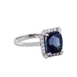 14KT White Gold 3.48ct Tanzanite and Diamond Ring