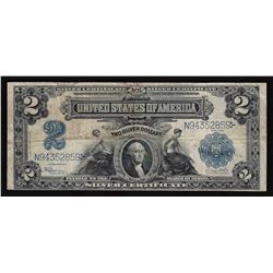 1899 $2 Mini Porthole Silver Certificate Note
