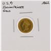 Image 1 : 1862 $1 Indian Princess Gold Coin
