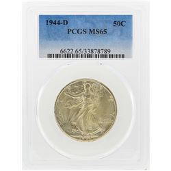 1944-D Walking Liberty Half Dollar Coin PCGS MS65