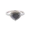 Image 1 : 14KT White Gold 3.07ctw Fancy Black and White Diamond Ring