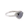 Image 2 : 14KT White Gold 3.07ctw Fancy Black and White Diamond Ring