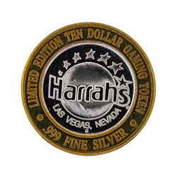 .999 Silver Harrah's Las Vegas $10 Casino Gaming Token Limited Edition