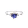 Image 1 : 14KT White Gold 0.72ct. Blue Sapphire and Diamond Ring