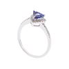 Image 3 : 14KT White Gold 0.72ct. Blue Sapphire and Diamond Ring