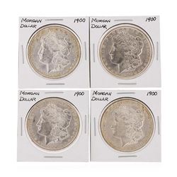 Set of (4) 1900 $1 Morgan Silver Dollar Coins