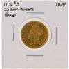 Image 1 : 1874 $3 Indian Princess Gold Coin