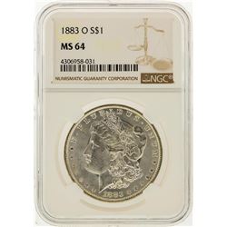 1883-O $1 Morgan Silver Dollar NGC Graded MS64