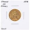 Image 1 : 1878 20 Francs France Gold Coin