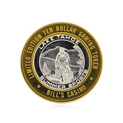 .999 Silver Bill's Casino Lake Tahoe, Nevada $10 Casino Gaming Token Limited Edi