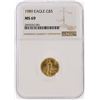 Image 1 : 1989 $5 American Gold Eagle Coin NGC Graded MS69