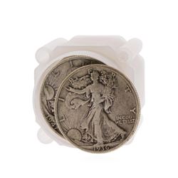 (20) Assorted 1916-1946 Circulated Silver Walking Liberty Half Dollar Coins