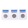Image 1 : Set of (3) 1962-D Franklin Half Dollar Coins PCGS MS64