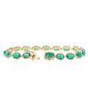 Image 3 : 14KT Yellow Gold 14.62ctw Emerald and Diamond Bracelet