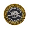 Image 1 : .999 Silver Treasure Island Las Vegas $10 Casino Gaming Token Limited Edition