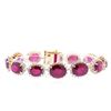 Image 1 : 14KT Yellow Gold 48.97ctw Ruby and Diamond Bracelet