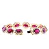 Image 3 : 14KT Yellow Gold 48.97ctw Ruby and Diamond Bracelet