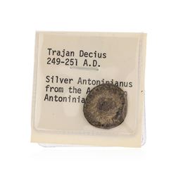 249-251 A.D. Trajan Decius Antoninanus Roman Silver Coin