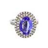 Image 2 : 14KT White Gold 4.24ct Tanzanite and Diamond Ring