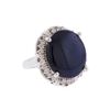 Image 1 : 14KT White Gold 14.89ct. Blue Star Sapphire and Diamond Ring