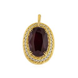 18KT Yellow Gold & Platinum 30.77ct Ruby Pendant/Brooch