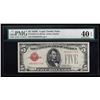 Image 1 : 1928E $5 Red Seal Legal Tender Note PMG XF40 EPQ