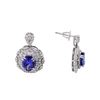 Image 2 : 14KT White Gold 3.32ctw Tanzanite and Diamond Earrings