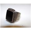 Image 1 : Art Deco Sterling Onyx Ring Size 7