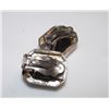 Image 2 : Art Deco Sterling Onyx Clip On Earrings