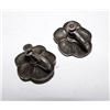 Image 2 : Antique Art Nouveau Sterling Silver 925 Floral Screw Back Earrings