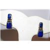 Image 1 : Navajo Sterling Lapis Dangle Earrings