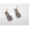 Image 2 : Navajo Sterling Lapis Dangle Earrings