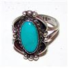 Image 1 : Old Pawn Native American TIGUA STERLING RING Native American Tigua Indian Sterling Silver Turquoise 