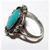Image 2 : Old Pawn Native American TIGUA STERLING RING Native American Tigua Indian Sterling Silver Turquoise 