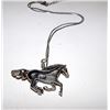 Image 2 : Vintage Native American Navajo Sterling Horse Necklace Free Spirit