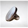 Image 2 : MOD Vintage Taxco Mexican Sterling Silver 925 Mother Of Pearl Huge Statement Adjustable Ring