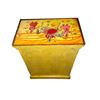 Image 2 : Vintage Indian Hand Painted Solid Wood Cabinet End Table Stand Storage Folk Art Mango Wood