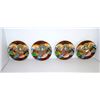 Image 1 : Japanese Satsuma Moriage Dragon Wear Kannon Goddess and Immortals Small Dessert Plates Set of 4