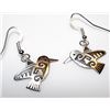 Image 1 : HOPI Native American Humming Bird Small Dangle Earrings Tribal Design