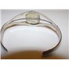 Image 2 : Native American Navajo Sterling Silver Kingman Turquoise Cuff Bracelet Adjustable