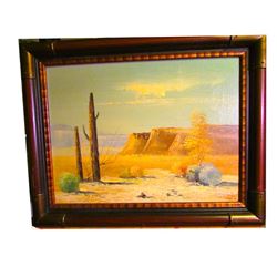 Vintage Southwestern Art Oil Tony White