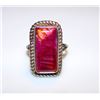 Image 1 : Navajo C Bowie Sterling Spiny Oyster Ring Size 7.5